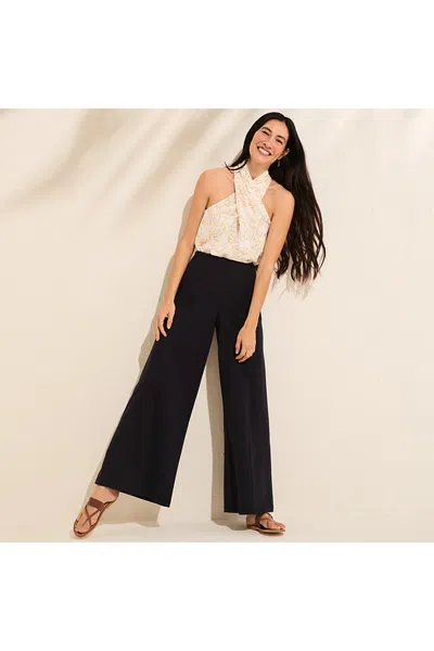 Lands' End Women's Starfish High Rise Palazzo Pants In Black