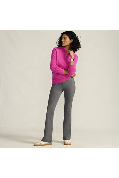 Lands' End Women's Starfish High Rise Pull On Flare Pocket Pants In Gray