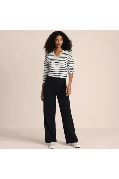 Lands' End Women's Starfish High Rise Wide Leg Pants In Black