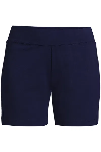 Lands' End Women's Starfish Mid Rise 7" Shorts In Blue