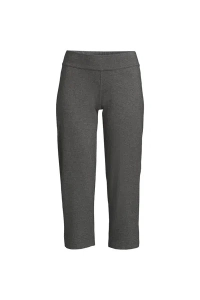 Lands' End Women's Starfish Mid Rise Pull On Crop Pants In Gray