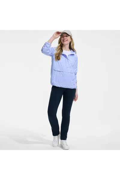 Lands' End Women's Starfish Mid Rise Slim Leg Pants In Blue