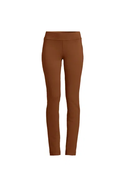 Lands' End Women's Starfish Mid Rise Slim Leg Pants In Orange