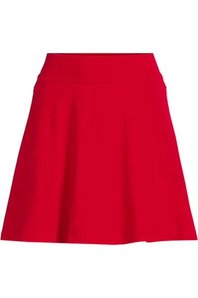 Lands' End Women's Starfish Drop Waist Above The Knee Skirt In Red