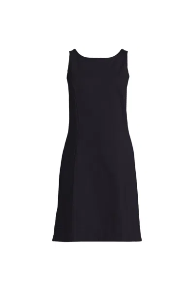 Lands' End Women's Starfish Sleeveless Shift Dress In Black