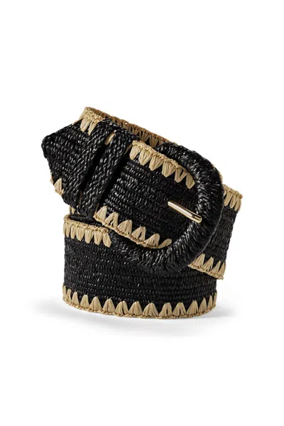 Lands' End Women's Stretch Raffia Belt In Neutral