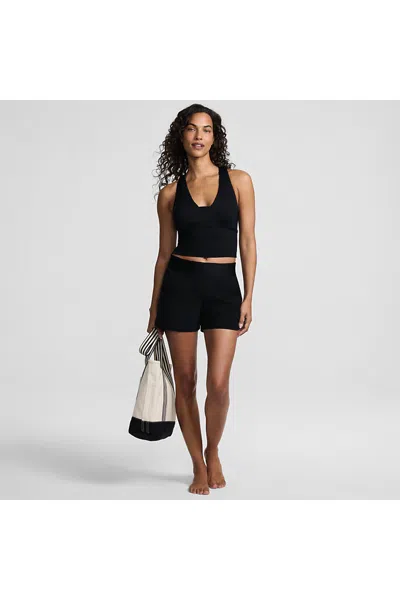 Lands' End Women's Sunshade Upf 50 3" Board Shorts With Panty In Black