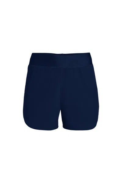 Lands' End Women's Sunshade Upf 50 5" Board Shorts With Panty In Blue