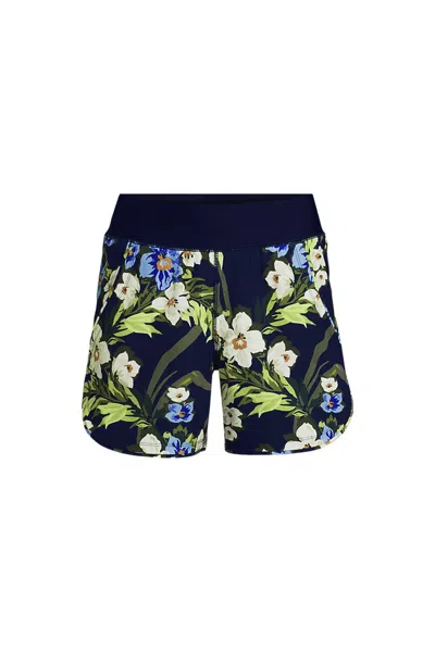 Lands' End Women's Sunshade Upf 50 5" Board Shorts With Panty In Multi