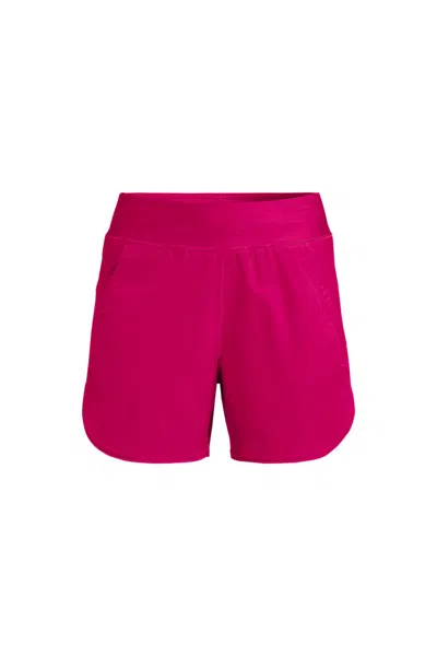 Lands' End Women's Sunshade Upf 50 5" Board Shorts With Panty In Red