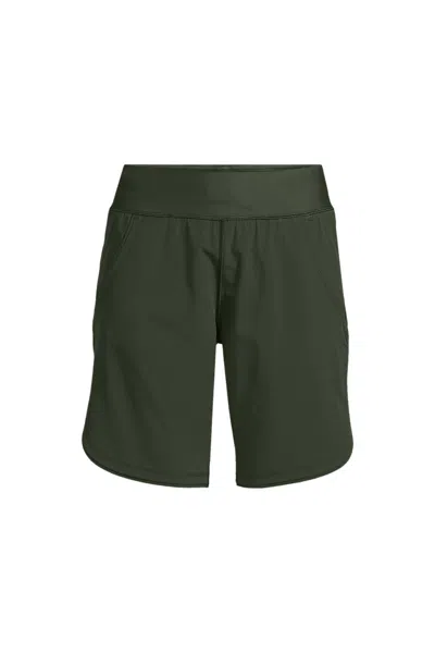 Lands' End Women's Sunshade Upf 50 9" Board Shorts With Panty In Green