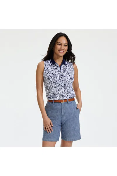 Lands' End Women's Supima Cotton Polo In Blue