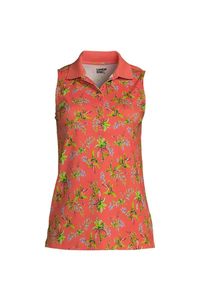 Lands' End Women's Supima Cotton Polo In Orange