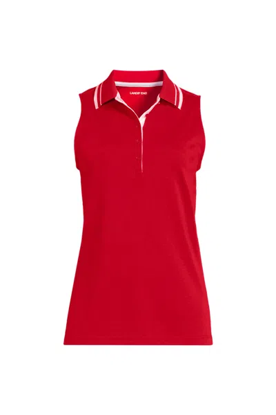 Lands' End Women's Supima Cotton Polo In Red