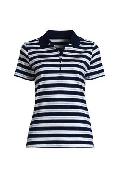 Lands' End Women's Supima Cotton Polo Shirt In Multi