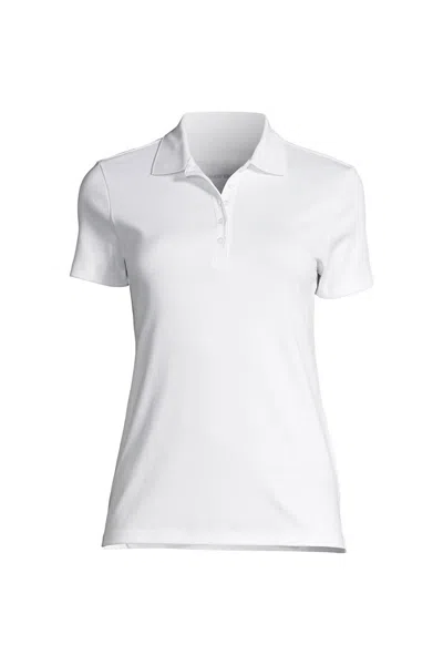 Lands' End Women's Supima Cotton Polo Shirt In White