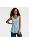 Lands' End Supima Cotton Tunic Tank Top In Blue
