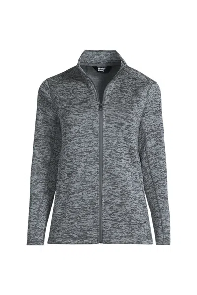 Lands' End Women's Sweater Fleece Jacket In Gray