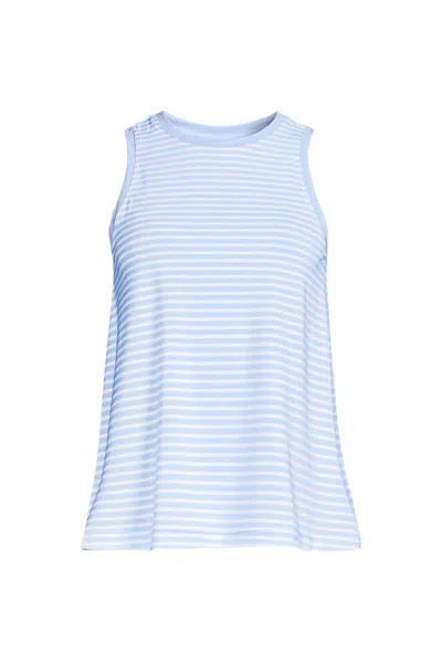 Lands' End Women's Tall Power Performance Crewneck Tank Top In Multi