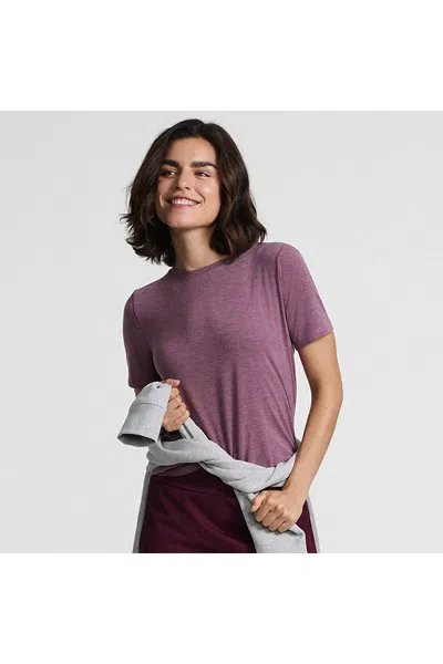 Lands' End Women's Tall Short Sleeve Cooling Performance Tunic Tee In Purple