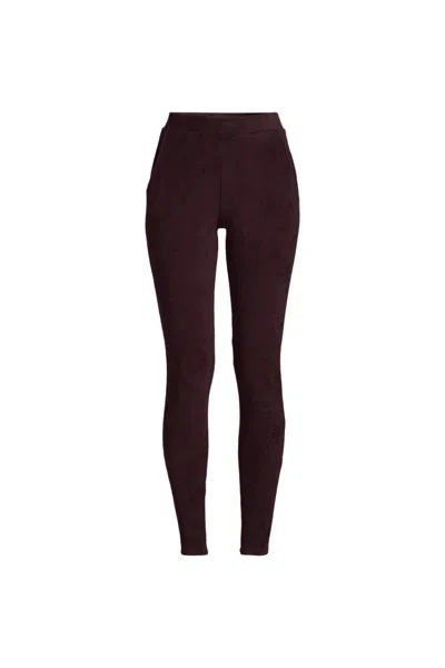 Lands' End Women's Tall Sport Knit High Rise Corduroy Leggings In Purple