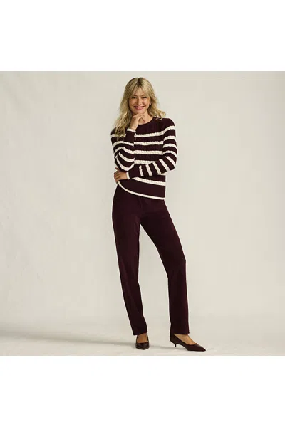 Lands' End Women's Tall Sport Knit High Rise Corduroy Pants In Red