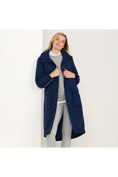 Lands' End Women's Tall Squall Waterproof Insulated Winter Stadium Maxi Coat In Multi