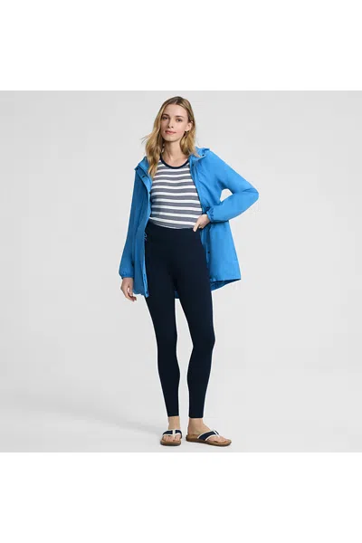 Lands' End Women's Tall Starfish Mid Rise Knit Leggings In Blue