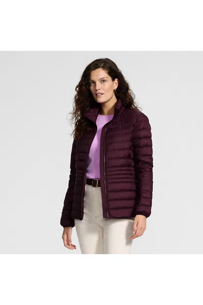 Lands' End Women's Tall Wanderweight Packable Down Jacket In Red