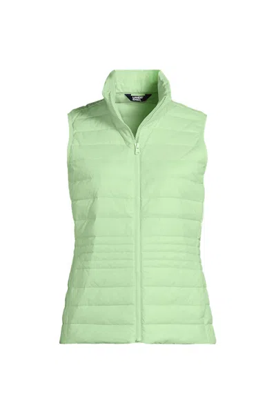 Lands' End Women's Tall Wanderweight Packable Down Vest In Multi
