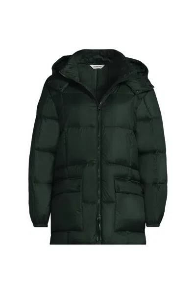 Lands' End Women's Tall Wanderweight Packable Parka Puffer In Green