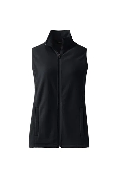 Lands' End Women's Thermacheck 100 Fleece Vest In Black