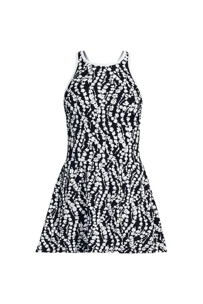 Lands' End Women's Tugless High Neck Swim Dress Swimsuit In Black