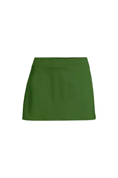 Lands' End Women's Tummy Control Swim Skirt In Green