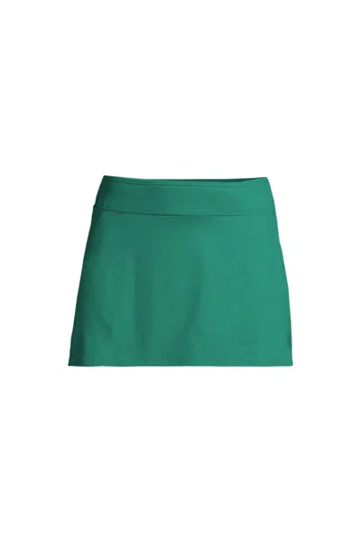Lands' End Women's Tummy Control Swim Skirt In Green