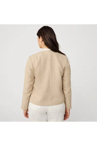 Lands' End Women's Tweed Jacket In Brown