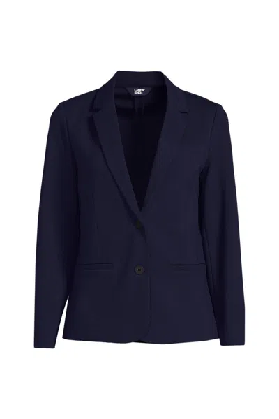 Lands' End Women's Two Button Ponte Blazer In Multi