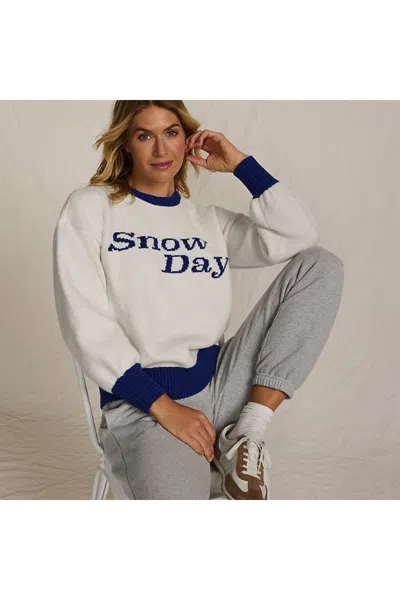 Lands' End Women's Ultrasoft Placed Jacquard Jersey Crew Neck Sweater In White