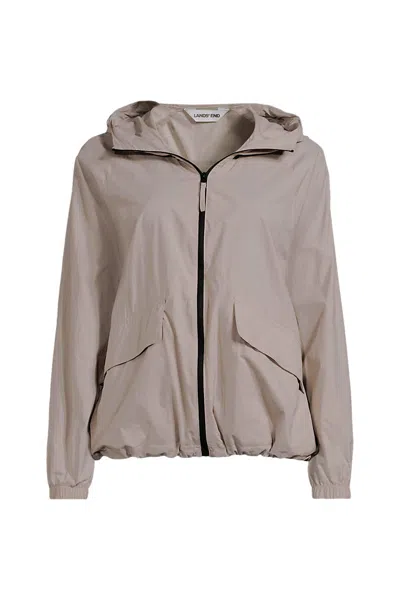Lands' End Women's Upf Raindefense Windbreaker In Tan