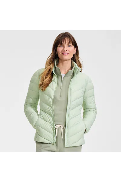 Lands' End Women's Wanderweight Chevron Down Jacket In Multi