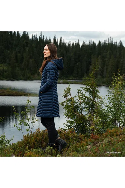 Lands' End Women's Wanderweight Packable Down Coat In Blue