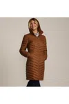 Lands' End Ultralight Packable Long Down Coat In Orange