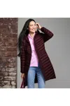 Lands' End Plus Size Wanderweight Packable Down Long Jacket In Brown