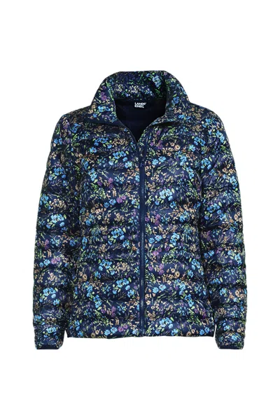 Lands' End Women's Wanderweight Packable Down Jacket In Blue