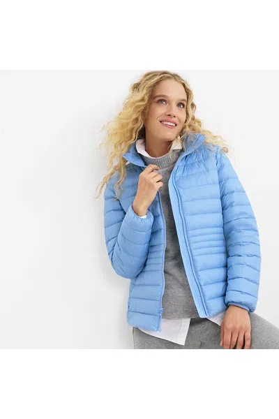 Lands' End Women's Wanderweight Packable Down Jacket In Blue