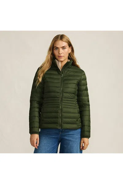 Lands' End Women's Wanderweight Packable Down Jacket In Green