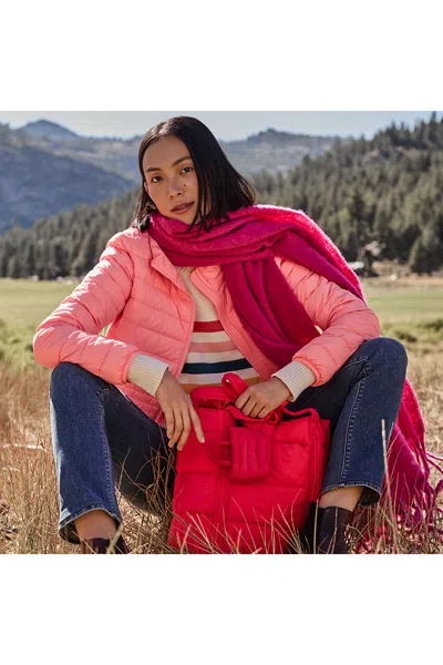 Lands' End Women's Wanderweight Packable Down Jacket In Orange