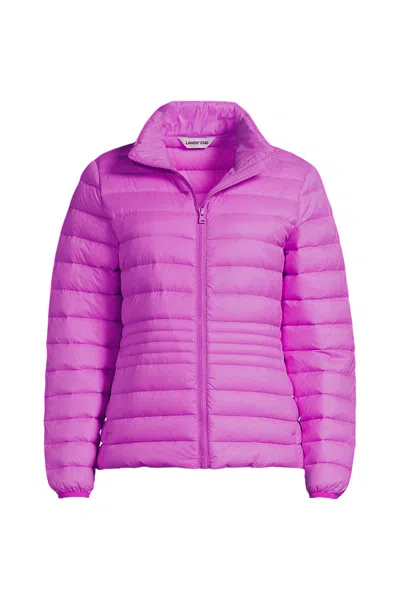 Lands' End Women's Wanderweight Packable Down Jacket In Purple