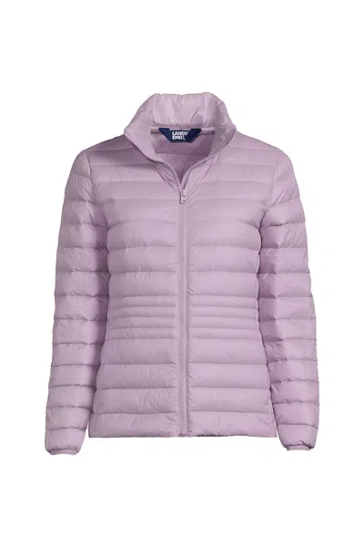 Lands' End Women's Wanderweight Packable Down Jacket In Purple