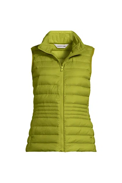 Lands' End Women's Wanderweight Packable Down Vest In Green